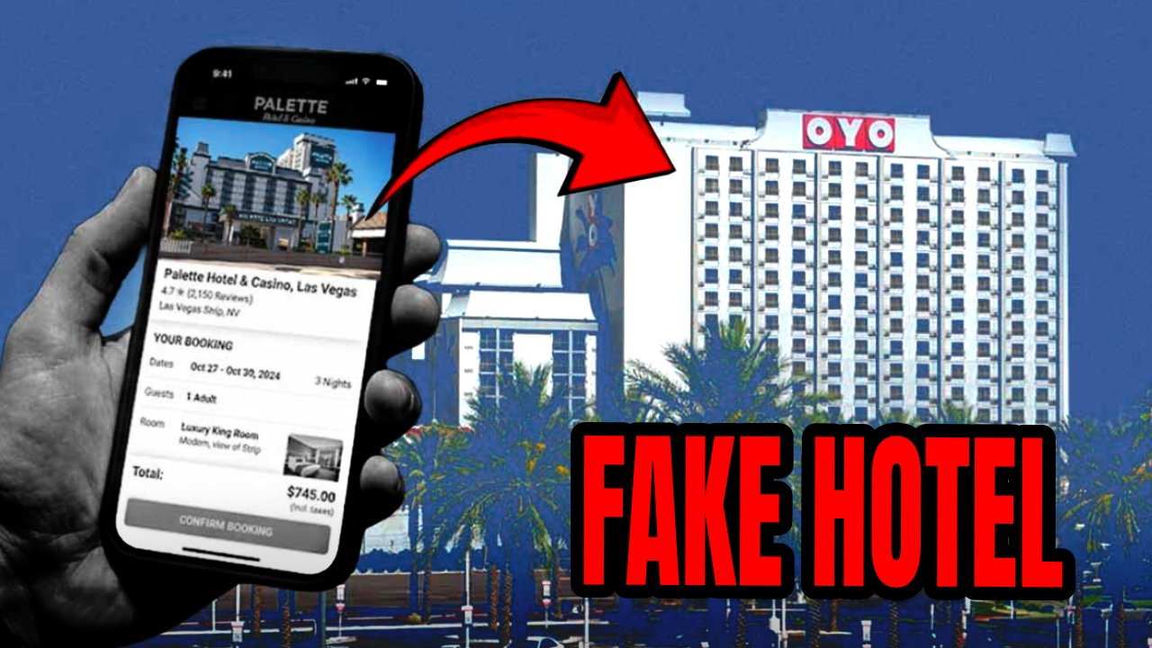 The OYO Hotel and Casino Las Vegas building, representing the disputed Palette and Collection O hotel listings.